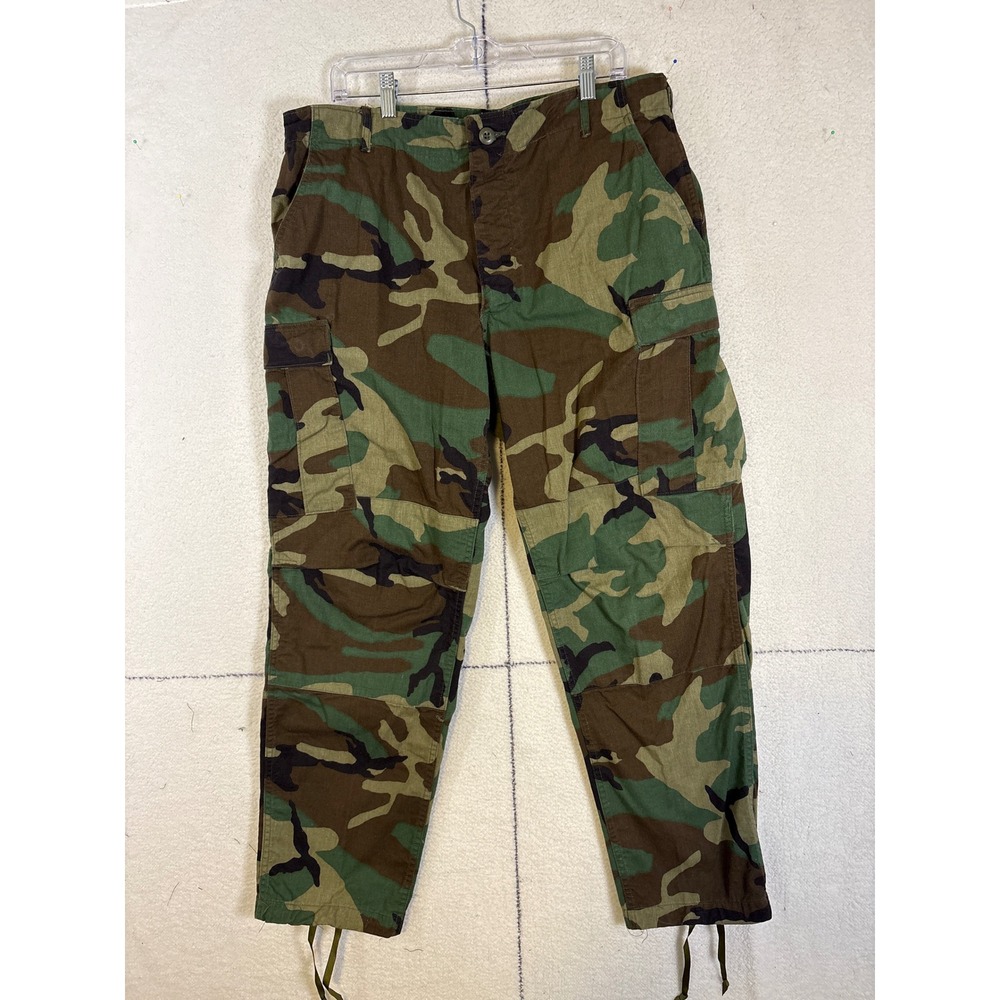 Military BDU Cargo Pants Woodland Camo Large Regular Tactical Combat Trousers